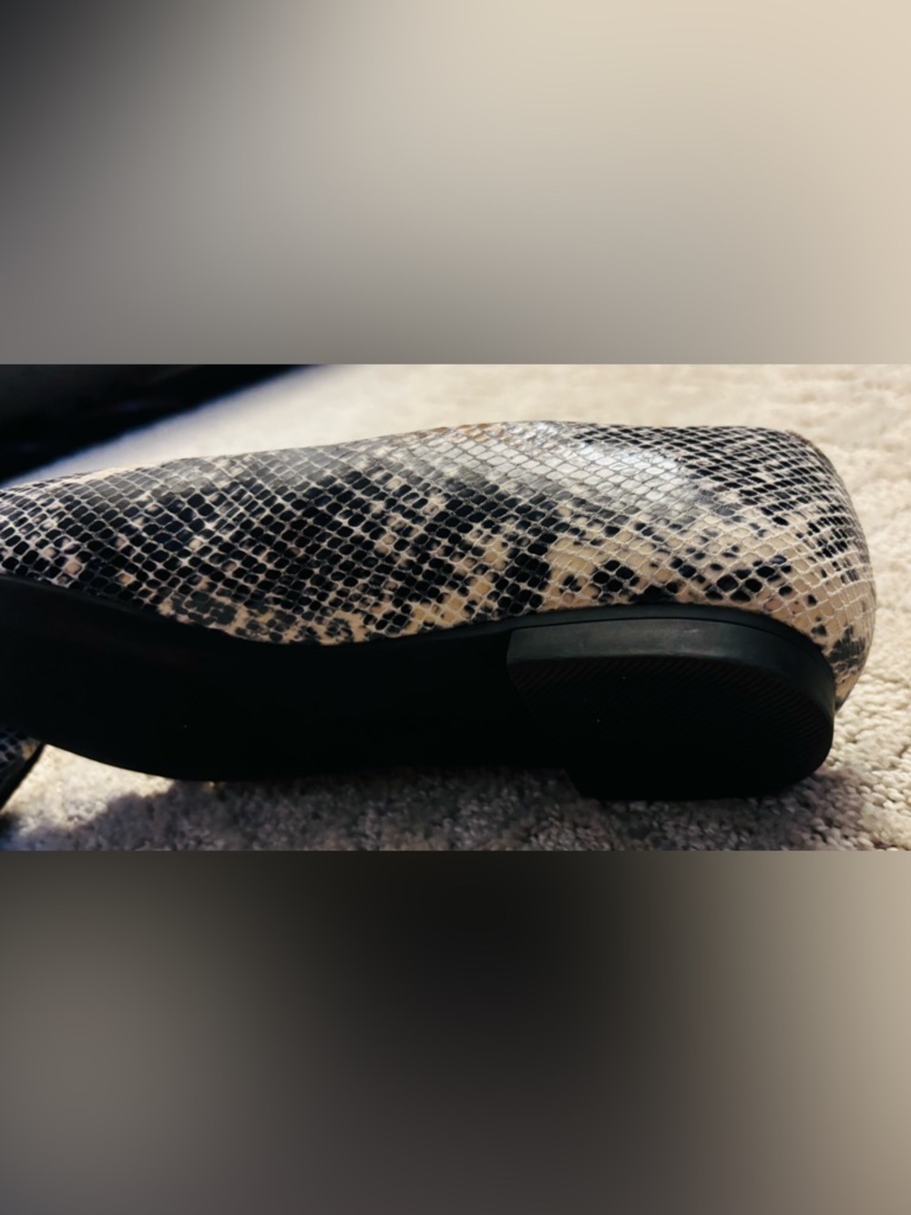 Vionic Caballo Ballet Flats in a Natural Leather Snake Print - Picture 8 of 9